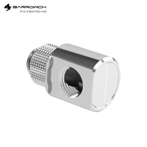 This is a new professional, 90°Rotary Adapter from Barrowch with a smooth surface finish and it means it swivels 360 degrees to give you the perfect positioning of your fitting in relation to the tubing. The excellent internal water flow ensures high through-put of water, thereby reducing internal resistance. These new fittings are brass with either a matte black or chrome silver color featuring an exquisite check pattern that delivers a comfortable grip. These fittings are smooth due to multiple machining processes that produce absolutely no deformations and an outstanding texture!