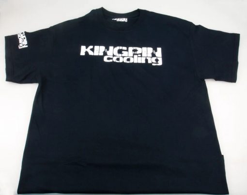 KINGPIN COOLING white logo front and sleeve. TEK-9 ICON logo on back.