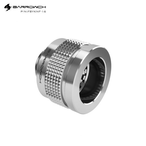 Barrowch G1/4 16mm Rigid Hardtube Wolverine Fitting - Silver