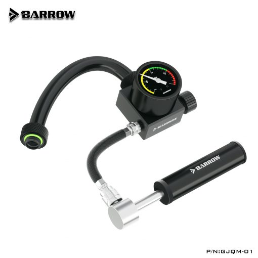 The Barrow Leak tester is a fast and safe way of testing for possible leaks in your liquid cooling loop. While traditional leak testing works, it requires hours before very small leaks are detected and then things can become messy. The Barrow Leak Tester does the job almost instantly!