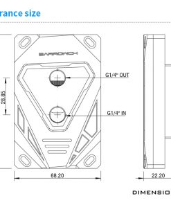 Barrowch M series CPU water block AMD Ryzen AM4/AM3