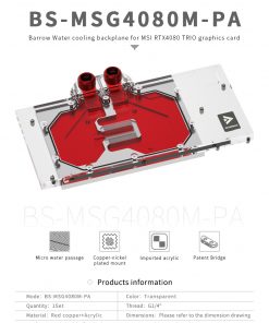 Full Coverage GPU Water Block for MSI 4080 TRIO