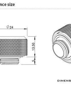 These Compression fittings from Barrowch have a 16mm OD and are meant for Rigid tubing.