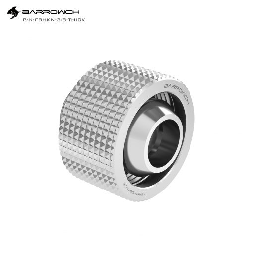 Barrowch Compression Fitting (ID3/8-OD5/8) Soft Tubing - Silver