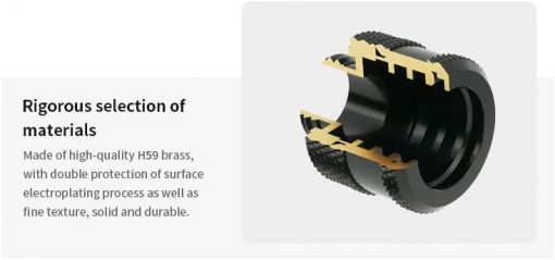 Standard G1/4" thread with rubber o-ring allows it to screw securely into water cooling components with a tight leak proof seal. Compatible with 3/8"ID x 5/8"OD Soft Tubing.