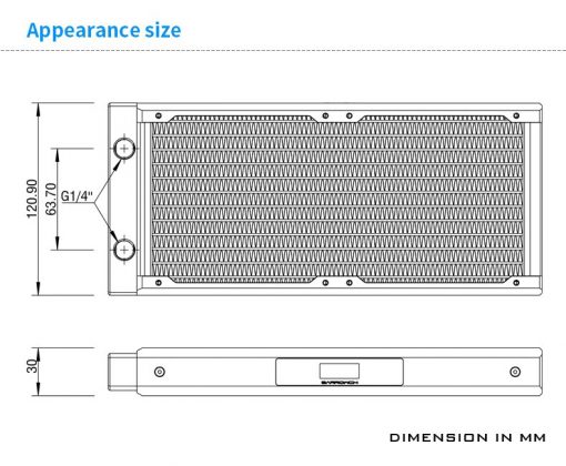 <div class="product attribute overview"> <div class="value"> The Barrowch Chameleon Fish comes is either 120, 240 or 360 lengths. Comes with temperature display screen that can be changed to either side of the radiator. It has a changeable water chamber that can be change from PMMA to POM or vice versa. You also have the ability to change out the aluminum alloy borders to various colors to match the color scheme of your build. </div> </div> <div class="product-info-price"> <div class="price-box price-final_price" data-role="priceBox" data-product-id="35089"></div> </div>