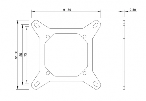 Barrow CPU block bracket (Square CPU) Platform: LGA1700