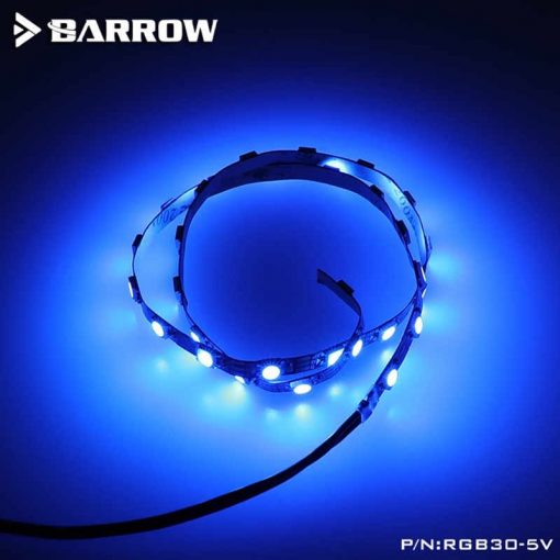 Illuminate your PC with this flexible RGB LED strip from Barrow. Each strip is adhesive backed and ready for easy installation. You can customize the length of each strip by cutting at the cut markers on the strip itself. Full RGB control is provided by a 3pin connector. These LEDs provide rich, and highly customizable illumination. Please note that a LRC2.0 Compatible RGB controller is needed for full operation and needs to be purchased separately.