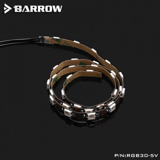 Illuminate your PC with this flexible RGB LED strip from Barrow. Each strip is adhesive backed and ready for easy installation. You can customize the length of each strip by cutting at the cut markers on the strip itself. Full RGB control is provided by a 3pin connector. These LEDs provide rich, and highly customizable illumination. Please note that a LRC2.0 Compatible RGB controller is needed for full operation and needs to be purchased separately.