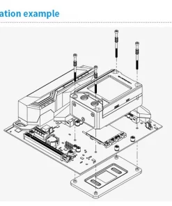 BarrowCH FBLTHDA-04N V2 CPU Water Block for AMD AM4 AM5 with Temperature Display