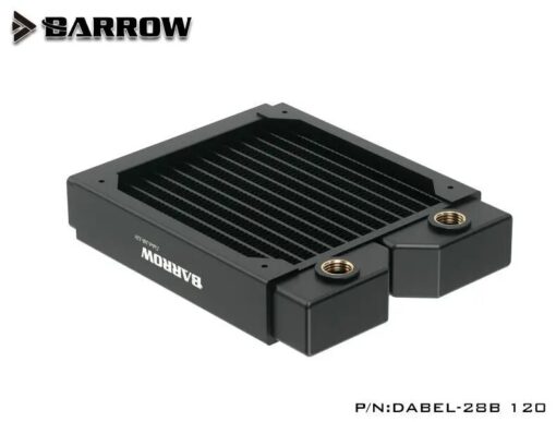 BARROW Dabel-28b series of red copper water cooling standard height of 28MM, suitable for high heat dissipation requirements of standard or large water cooler installation and use. The waterway is made of pure copper material, the brass of the water chamber and the fan mounting bracket are made of stainless steel.