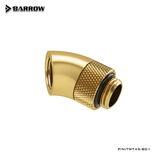 Barrow G1/4" 45 Degree Rotary Adaptor Fitting - Gold