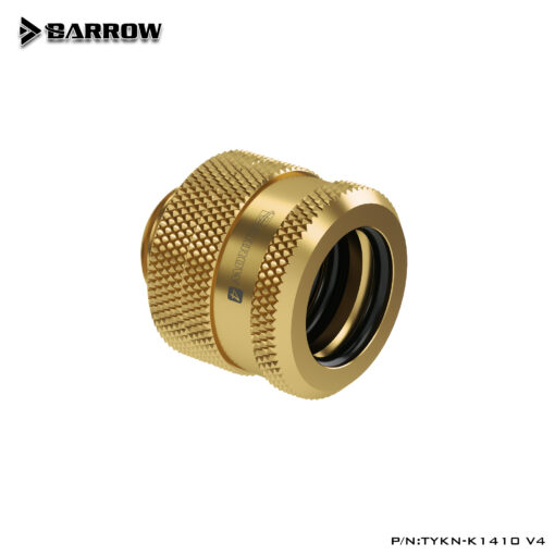 Barrow's 14mm OD rigid tube adapter fittings cleanly and safely link hardline tubing to water cooling components! Multiple O-Rings provide leak protection! Perfect for use with Barrow's 14mm OD Rigid tubing!