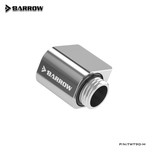 The BARROW Mini 90° Rotary Adapter (Male to Female) is a compact and durable accessory for liquid cooling systems, allowing for easy and leak-free connection of water cooling components at a 90° angle. Its small size and rotary function make it ideal for tight spaces and mini-ITX builds.