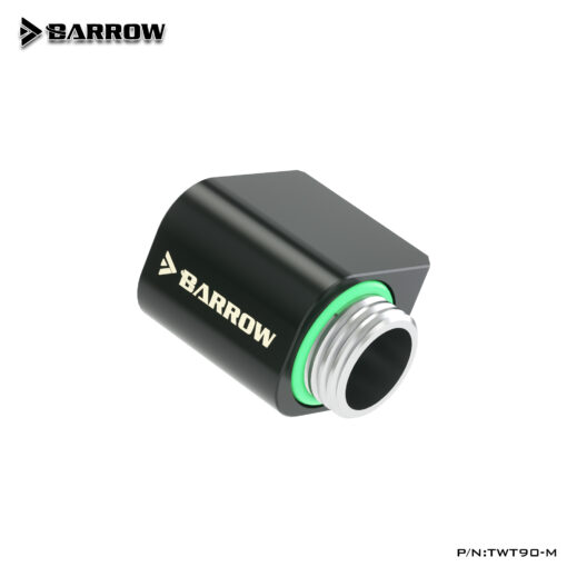 The BARROW Mini 90° Rotary Adapter (Male to Female) is a compact and durable accessory for liquid cooling systems, allowing for easy and leak-free connection of water cooling components at a 90° angle. Its small size and rotary function make it ideal for tight spaces and mini-ITX builds.