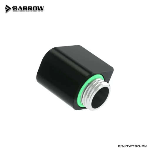 The BARROW Mini 90° Rotary Adapter (Male to Female) is a compact and durable accessory for liquid cooling systems, allowing for easy and leak-free connection of water cooling components at a 90° angle. Its small size and rotary function make it ideal for tight spaces and mini-ITX builds.