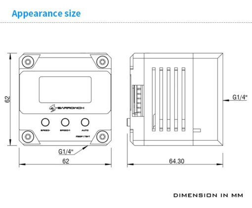 These Barrowch Pumps include a integrated OLED Display and intelligent protection switch 'Auto' turn on protection mode, when the fault stops working it will control the computer to shut down, prevent overheating and protecting the hardware, pump cover and full cover aluminum alloy shell. They have a max flow of 960 L/H.