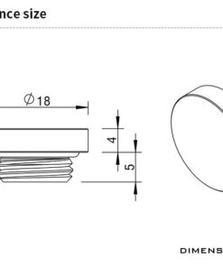 A beautiful transparent acrylic stop plug fitting equipped with G1/4" threads.