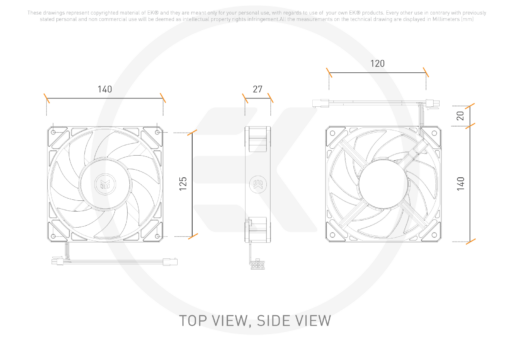 EK-Loop Fan FPT 140 D-RGB is a 140mm high-static pressure computer cooling fan designed and built primarily for the highest-performance computer liquid cooling systems. FPT series fans aim to succeed the EK-Vardar fans completely, as they improve upon many aspects while maintaining focus on excellent radiator performance. These fans feature an optimized and balanced performance-to-noise ratio on the wide operational range of the fan.