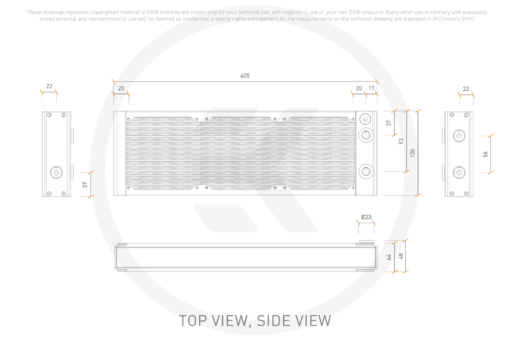 <div class="product attribute overview"> <div class="value"> With a thickness of 44mm, the EK-Quantum P Series Surface radiators are the absolute all-rounders for low noise and high performance across the entire fan operational range. Equipped with a total of four G1/4“ threaded connection ports, it provides additional versatility during the loop planning process, while the fifth G1/4“ port located on the end-tank is an irreplaceable feature when it comes to draining the loop and air bleeding. To maximize cooling performance, a Push/Pull setup can be utilized on any P Series EK-Quantum Surface radiator. </div> </div>