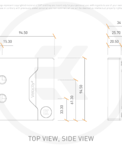 EK-Quantum Velocity² D-RGB - 1700 Nickel + Plexi is the high-performance premium quality CPU water block for Intel® socket LGA 1700-based platform. It features a next-generation cooling engine that is socket-specific. This CPU water block is EK-Matrix7 compliant and is mounted via a patented EK Exact Mount system.  