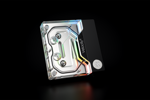 EK-Quantum Velocity² D-RGB - 1700 Nickel + Plexi is the high-performance premium quality CPU water block for Intel® socket LGA 1700-based platform. It features a next-generation cooling engine that is socket-specific. This CPU water block is EK-Matrix7 compliant and is mounted via a patented EK Exact Mount system.  