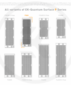 <div class="product attribute overview"> <div class="value"> With a thickness of 44mm, the EK-Quantum P Series Surface radiators are the absolute all-rounders for low noise and high performance across the entire fan operational range. Equipped with a total of four G1/4“ threaded connection ports, it provides additional versatility during the loop planning process, while the fifth G1/4“ port located on the end-tank is an irreplaceable feature when it comes to draining the loop and air bleeding. To maximize cooling performance, a Push/Pull setup can be utilized on any P Series EK-Quantum Surface radiator. </div> </div>