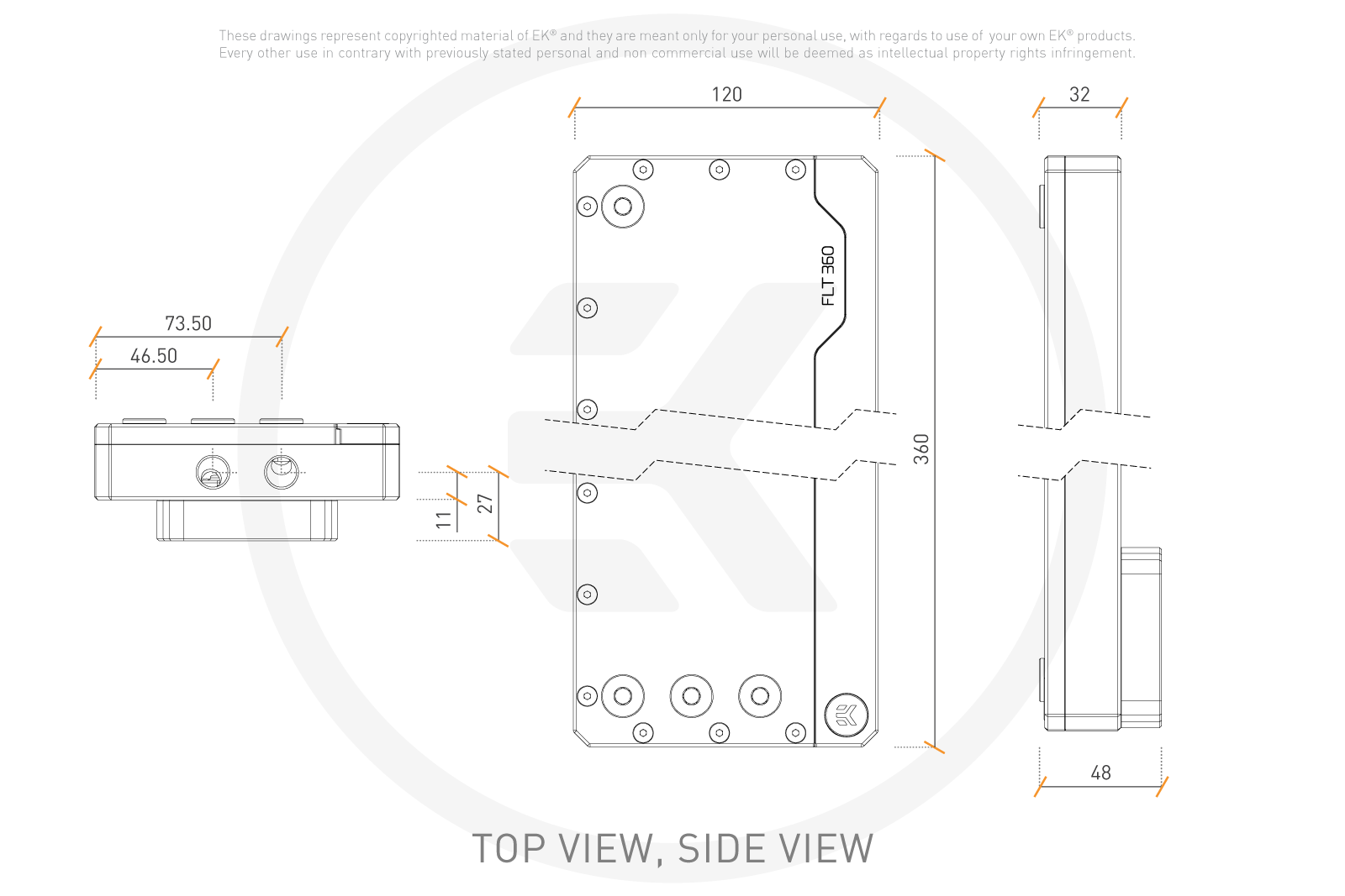 EK- Quantum Kinetic FLT 360 D5/DDC Body D-RGB - Plexi - Image 5
