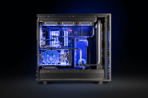 Each unit is featuring standard 120mm fan mounting holes for maximum flexibility during the installation. The reservoir is equipped with a total of six G1/4“ ports so that users can choose the most optimal setup for their liquid cooling loops. EK-Quantum Kinetic FLT D5 series pump-reservoir units are equipped with genuine D5 pumps, made in Europe, which are capable of delivering flow rates of 1500 liters per hour with a maximum head pressure up to 3.9 meters!