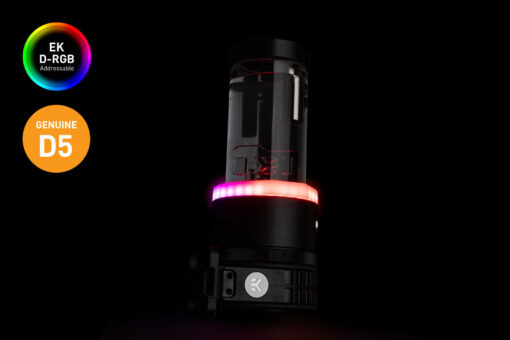 The new Kinetic combo units are part of the EK Quantum Line of products and come with sophisticated addressable D-RGB lighting implementation and a genuine D5 pump!