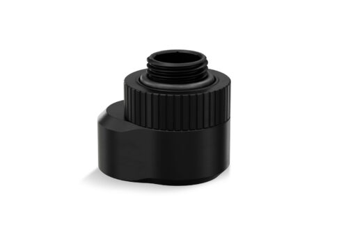 A premium revolvable male+female threaded offset adapter fitting. It is commonly used to distance or offset G1/4" ports in tight spaces or to perfectly align hard tubing to another port in order to have aesthetically pleasant parallel tubing.