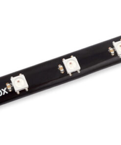 RGBpx compatible LED strip with individually addressable LEDs made by Aqua Computer. An Aqua Computer device with RGBpx output and a RGBpx cable is required for operation (not included in delivery). A connector at the end of the strip can be used to connect another RGBpx component consecutively.