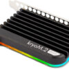 Aqua Computer kryoM.2 RGBpx PCIe 5.0/4.0/3.0 x4 Adapter For M.2 PCIe SSD, M-Key With Passive Heatsink (53316)