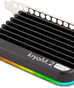 Aqua Computer kryoM.2 RGBpx PCIe 5.0/4.0/3.0 x4 Adapter For M.2 PCIe SSD, M-Key With Passive Heatsink (53316)