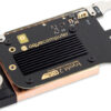 The kryoM.2 RGBpx is a PCIe 5.0 x4 adapter for single sided M.2/M-Key PCIe SSDs and is compatible with the form factor 2280. The integrated lighting controller and 17 individually addressable LEDs allow for a wide range of lighting options.