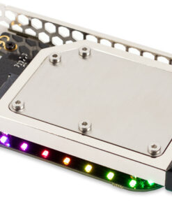 The kryoM.2 RGBpx is a PCIe 5.0 x4 adapter for single sided M.2/M-Key PCIe SSDs and is compatible with the form factor 2280. The integrated lighting controller and 17 individually addressable LEDs allow for a wide range of lighting options.