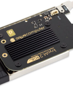 Aqua Computer kryoM.2 RGBpx PCIe 5.0/4.0/3.0 x4 Adapter For M.2 PCIe SSD, M-Key With Nickel Plated Water Block (53318)