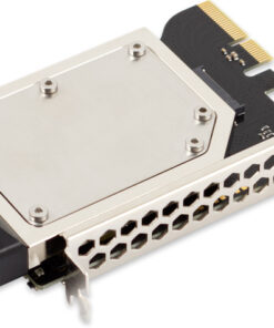 The kryoM.2 RGBpx is a PCIe 5.0 x4 adapter for single sided M.2/M-Key PCIe SSDs and is compatible with the form factor 2280. The integrated lighting controller and 17 individually addressable LEDs allow for a wide range of lighting options.