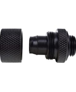 This connector has a ¼” thread on one side and is thereby compatible with 95% of components. The other side fits a 13/10mm hose.