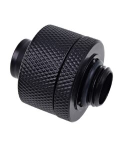 This connector has a ¼” thread on one side and is thereby compatible with 95% of components. The other side fits a 19/13mm hose.