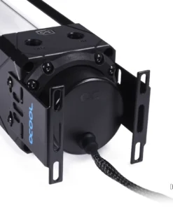 The Alphacool Apex VPP is a powerful pump that is compatible with the most popular D5/VPP tops and reservoirs. Via the 4-pin fan connector, the speed of the pump can be read and controlled via PWM signal. The Apex VPP is supplied with power via the SATA connector.