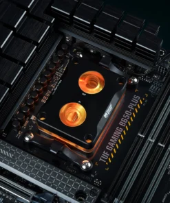 <span dir="auto">The AMD Mycro Direct-Die Pro RGB V1 features a hybrid structure with two different microfin sizes and a jet plate for optimized airflow. The cooler's cold plate is made of nickel-plated copper and mounts directly onto the CPU die. This requires removing the motherboard's Socket Actuation Mechanism (SAM), and decapitating the processor. Nickel plating the cooler plate creates a barrier layer that prevents gallium-based liquid metal from diffusing into the copper, making repeated application of liquid metal generally unnecessary.</span>
