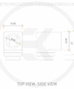 EK-Quantum Torque Micro Rotary adapter fittings allow you to make a simple 90° turn in the smallest possible footprint and installation height.